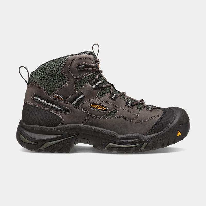 Botas De Trabajo Keen Braddock Waterproof Mid Steel Toe Para Hombre Cafes/Verde Oliva - Botas Keen M